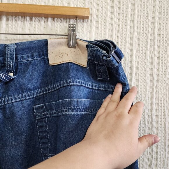 Vintage FOX Y2K Baggy Hip Hop Zipper Denim Men's Jean Shorts Size 3X - Picture 11 of 15